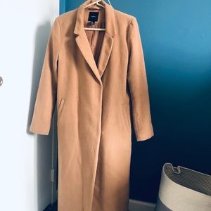 Ankle-length camel color Forever21 coat